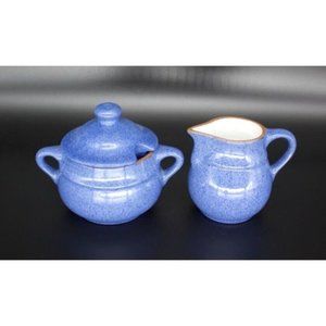 FRIESLAND Ceracron Ammerland Blue Creamer & Sugar Bowl w/ Lid